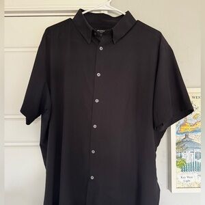 Mizzen + Main L Leeward button down, black classic fit